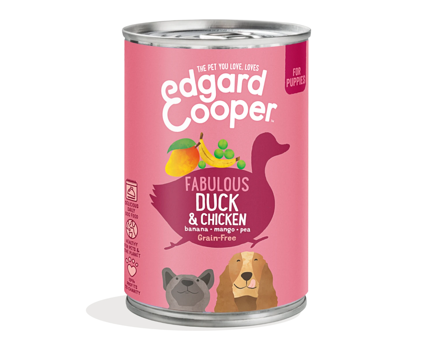 Edgard & Cooper Edgard&Cooper Puppy Hondenvoer In Blik Met Eend – 6x 400g 3 Edgard & Cooper Edgard&Cooper Puppy Hondenvoer In Blik Met Eend – 6x 400g