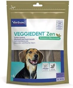 Virbac Veggiedent Zen Kauwstrips 10-30kg M 350G