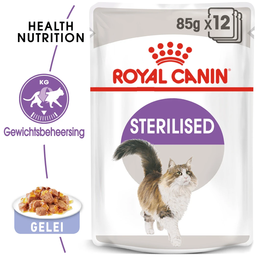 Royal Canin Sterilised In Jelly Kattenvoer 12x85g 4 Royal Canin Sterilised In Jelly Kattenvoer 12x85g - Afbeelding 2