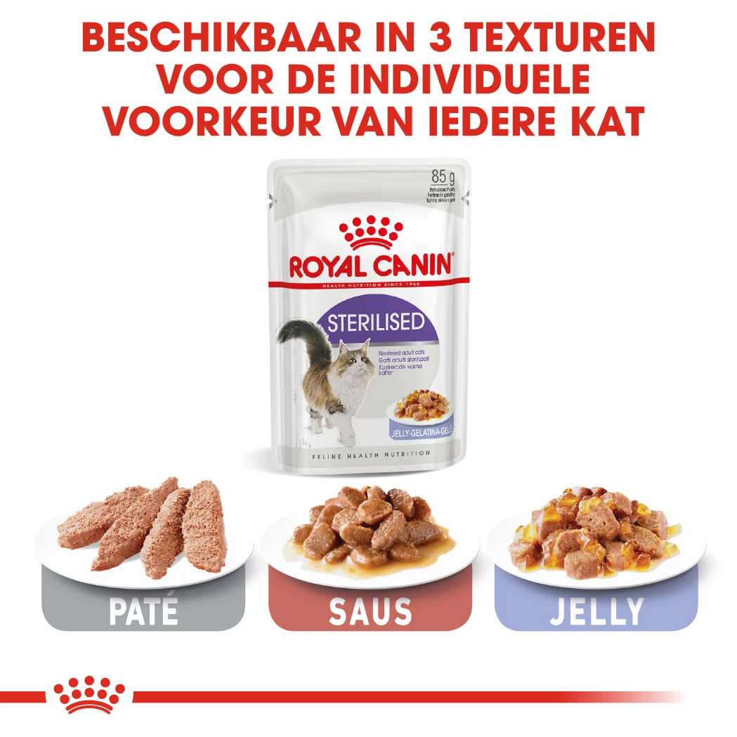 Royal Canin Sterilised In Jelly Kattenvoer 12x85g 7 Royal Canin Sterilised In Jelly Kattenvoer 12x85g - Afbeelding 5