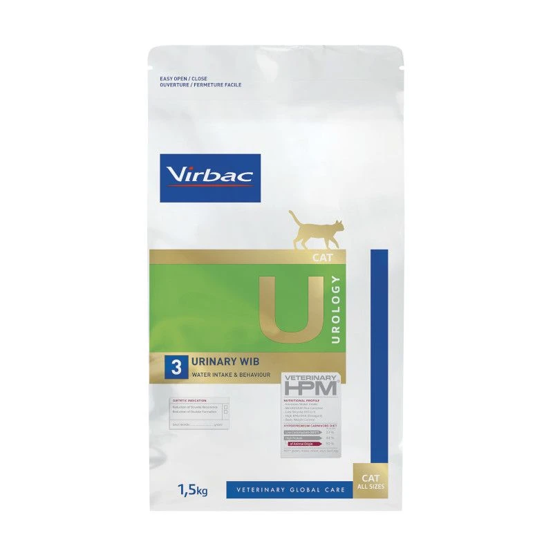 Virbac HPM Urology Urinary Wib U3 - Kattenvoer - 1,5kg 3 Virbac HPM Urology Urinary Wib U3 - Kattenvoer - 1,5kg