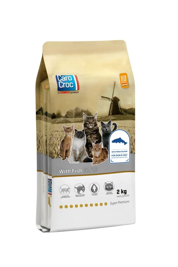 Carocroc 31/18 - Kattenvoer Met Vis - 2kg 3 Carocroc 31/18 - Kattenvoer Met Vis - 2kg